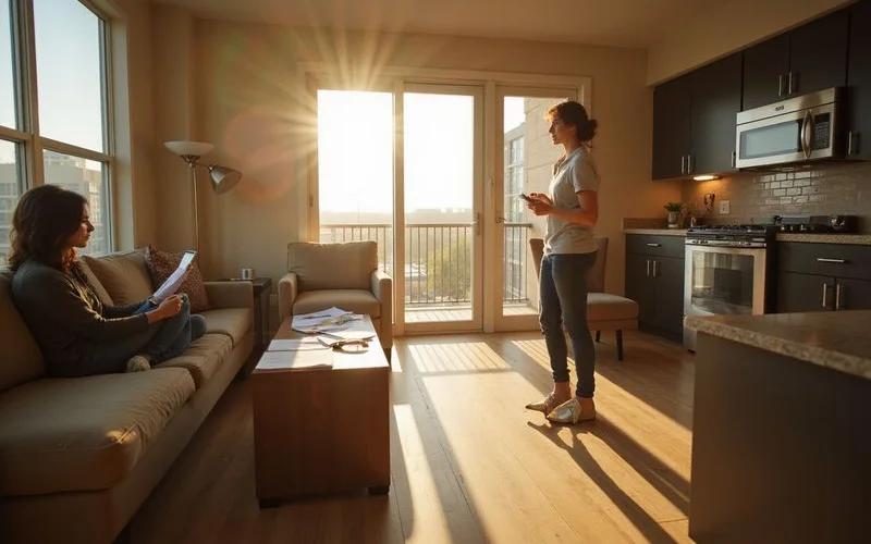 Renter reviewing a lease renewal notice