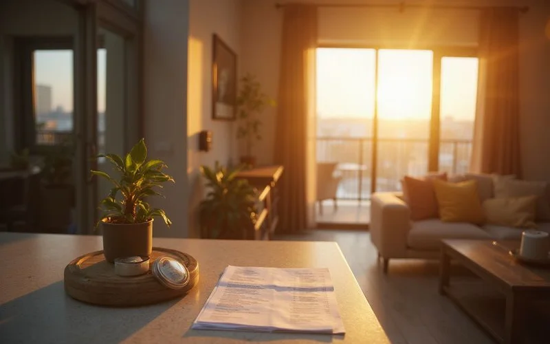 Smart meter and an electric bill on a counter