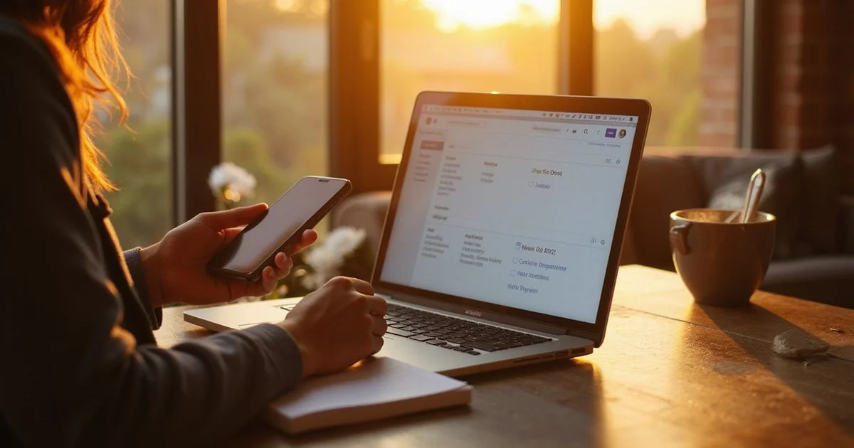 Renter comparing deposit options on a laptop and notepad