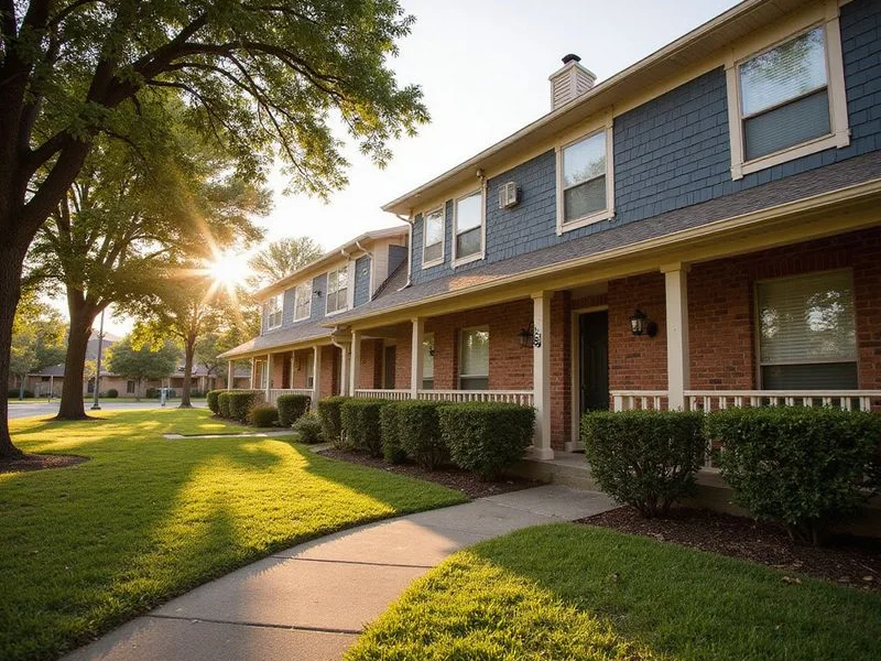 Older locally managed Houston apartment community exterior